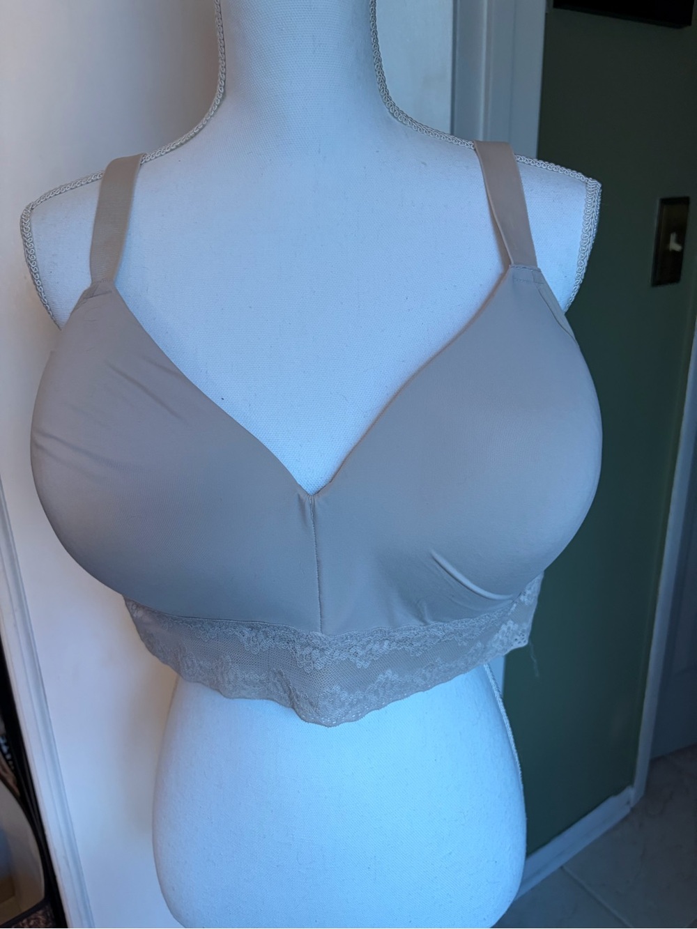 Everyday Lace-Trim Wireless Bralette in Nude